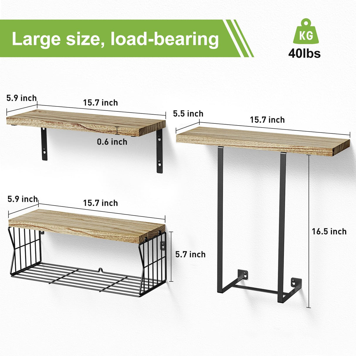 HAMITOR Floating Shelves Wall Mounted Over Toilet: Bathroom Shelf with Towel Rack Paper Holder Storage - Rustic Wood Farmhouse Shelves for Wall Decor/Bathroom HAMITOR