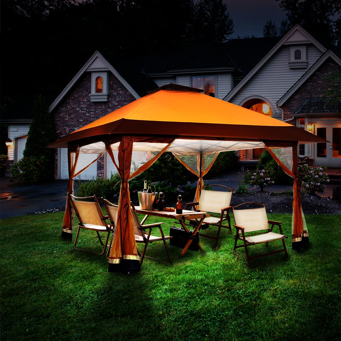 Suntime Pop Up Gazebo Polyester Canopy Tent OUTDOOR LIVING SUNTIME