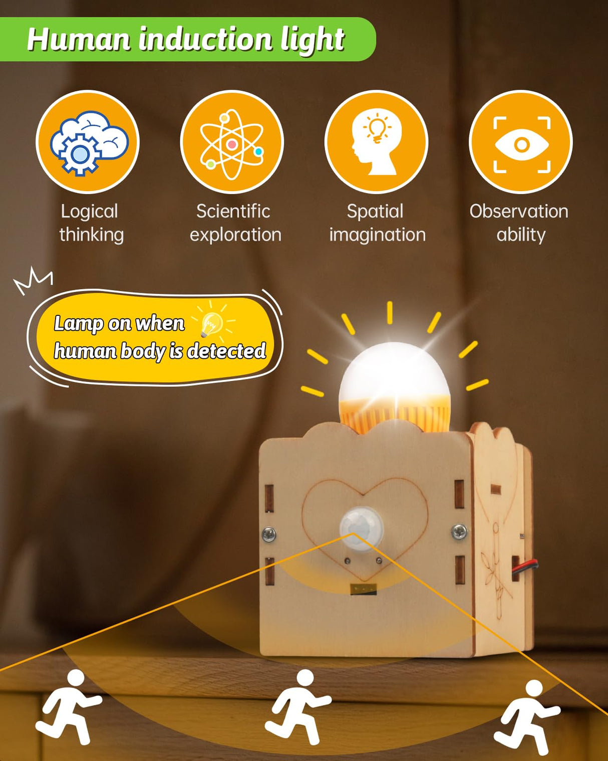 Poraxy STEM Kits for Kids Age 8-10-12, 6 in 1 Science Kits, Wooden 3D Puzzles, Toys for Ages 8-13, Building Projects Crafts Model Kits, Birthday Gifts for Boys Girls Ages 7 8 9 10 11 12 13 Years Old Poraxy