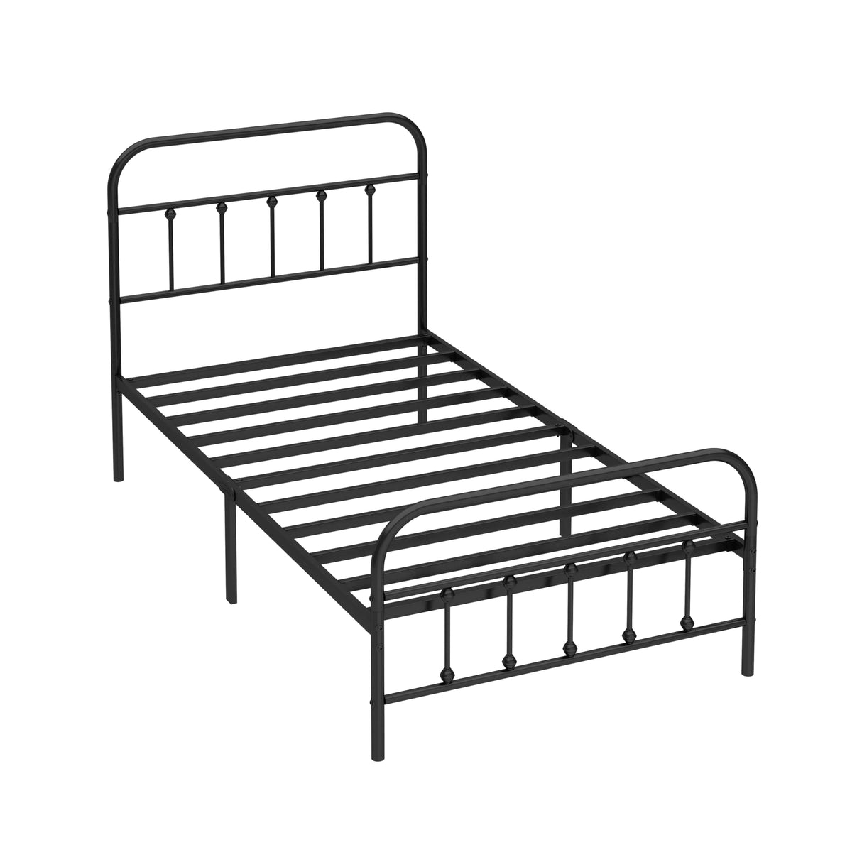 Kujielan Metal Bed Frame - Structurally Stable Heavy Duty Steel Slat Supported Twin Bed Frames,No Box Spring Needed for Easy Removal and Transport. Kujielan