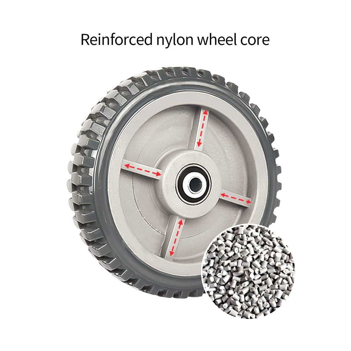 tonchean 6 Inch Rubber Caster Wheels Heavy Duty Anti-Skid Swivel Casters 1653Lbs Silent Universal 360 Degree Rotation Ball Bearing Set of 4 (All Swivel,2 with Brake Lock, 2 Without) tonchean