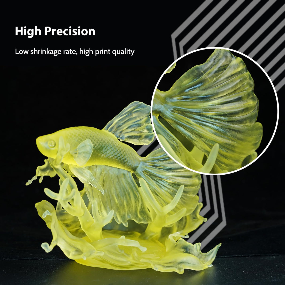 FUNCRECOL 3D Printer Resin Clear, High Precision Fast UV-Curing 3D Resin 405nm for LCD/DLP/MSLA Resin 3D Printer, Low Odor 3D Printing Resin Clear Yellow 1KG FUNCRECOL