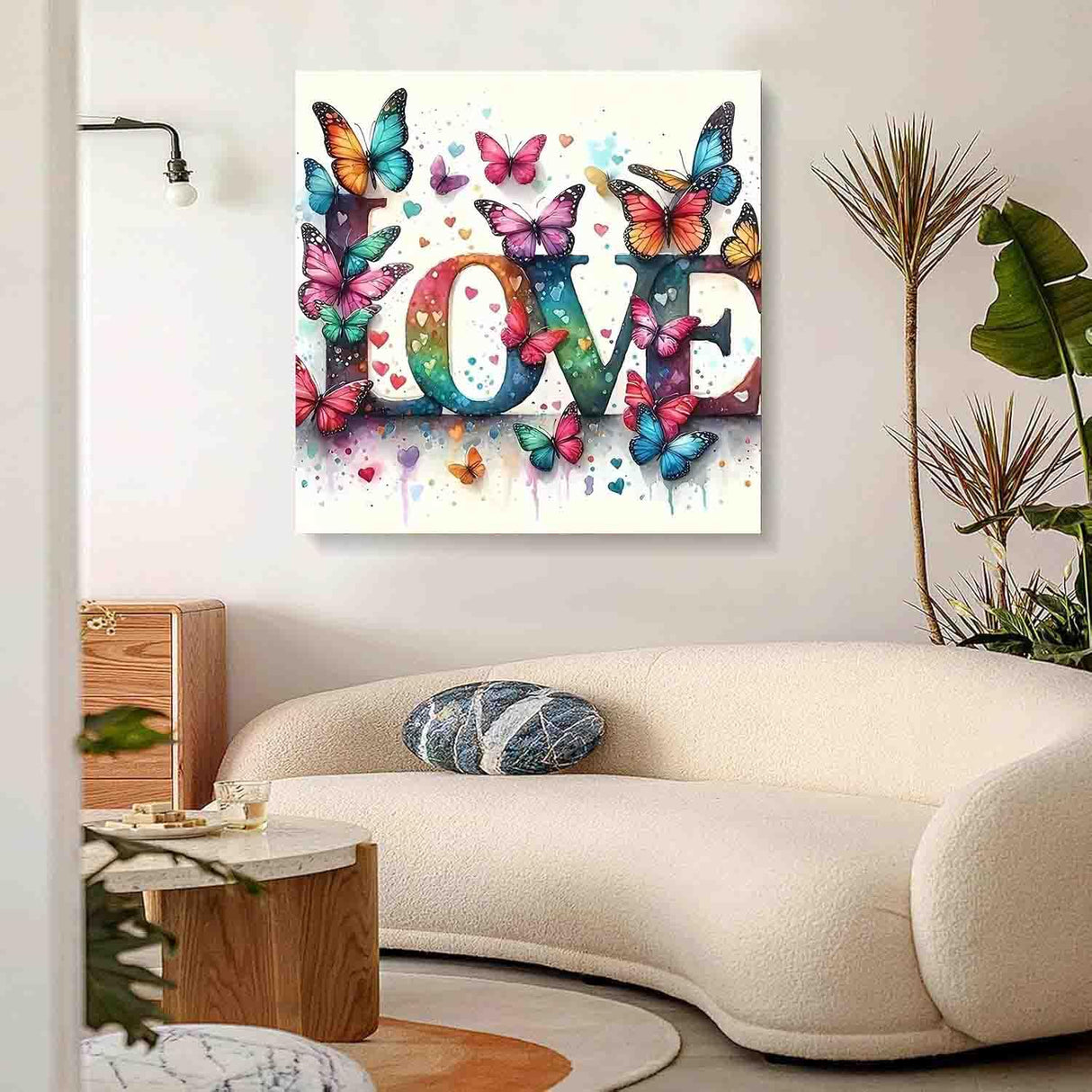 Love Diamond Art Kits for Adults,Butterfly Diamond Painting Kit for Beginner,5D Diamond Painting DIY Full Drill Diamond Dots Diamond Painting with Tools,Gem Craft for Home Wall Decor 13.7x13.7in DYAIANGMU