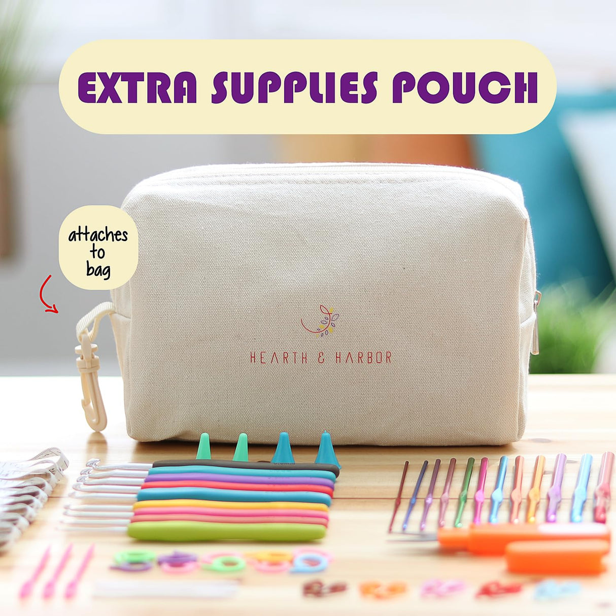 Crochet Kit for Beginners Adults and Kids - Beginner Crochet Kit for Adults with Step-by-Step Video Tutorials, Amigurumi and Crocheting Kit, Crochet Starter Kit with Soft Crochet Yarn and Crochet Bag Hearth & Harbor