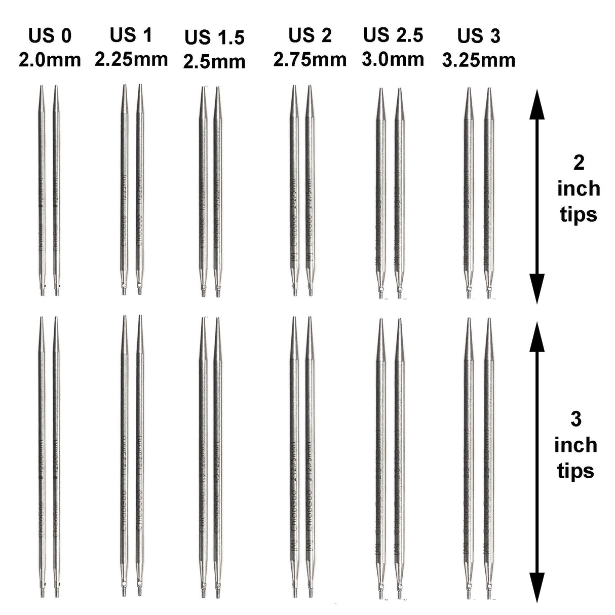 ChiaoGoo Twist Red Lace Shorties 2 & 3-Inch Small Red 7230-M Interchangeable Knitting Needle Set, 12-Pair Sizes US 0, 1, 1.5, 2, 2.5, 3, Stainless Steel, 3 Cords with 1 Project Bag ChiaoGoo