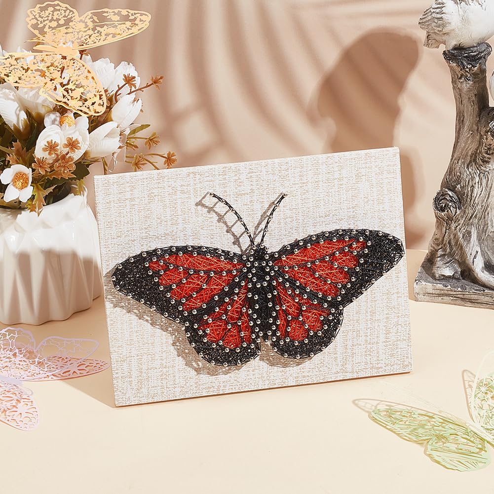 WEBEEDY DIY Butterfly String Art Kit for Beginner 3D Animal String Art Crafts Kit for Adults,Arts Crafts Kit with Instruction and All Supplies,Christmas Home Wall Decorations Unique Women Gift WEBEEDY