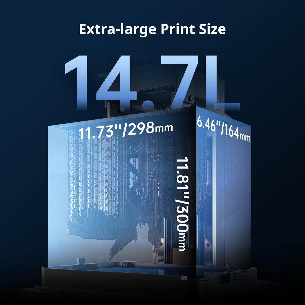 ANYCUBIC Photon Mono M7 MAX Resin 3D Printer, 13.6’’ 7K Large Resin Printer with COB LighTurbo 3.0, Flip-Open Cover Design, Intelligent-Assist Printing, Print Size 11.8'' x 11.7'' x 6.5'' ANYCUBIC