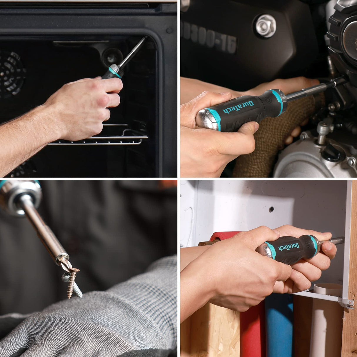 DURATECH Multi-bit Ratcheting Screwdriver, 38-Piece Magnetic Screw Drivers with Bits Storage Handle, Slotted/Philips/Pozi/Torx/Hex/Square DURATECH