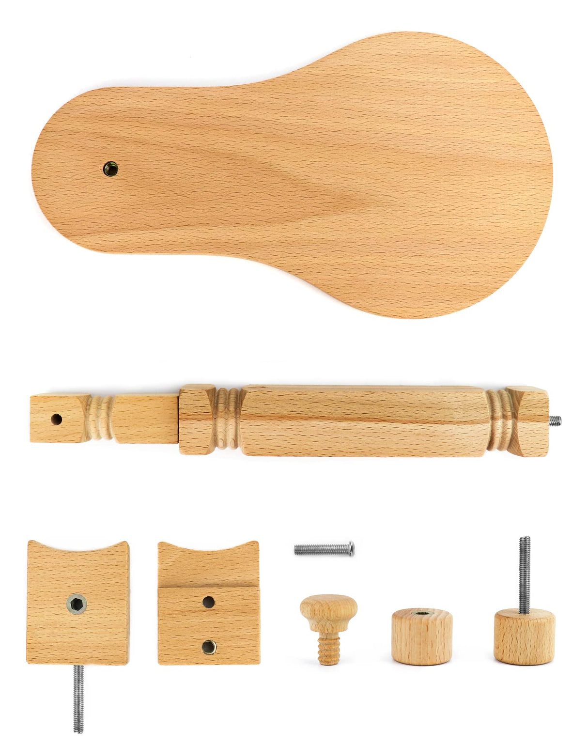 QWORK Embroidery Stands, Beech Wood Embroidery Hoop Stand, Adjustable Rotating Cross Stitch Stand Lap, Hands-Free Embroidery Frame Stand for Art Craft Sewing Projects QWORK