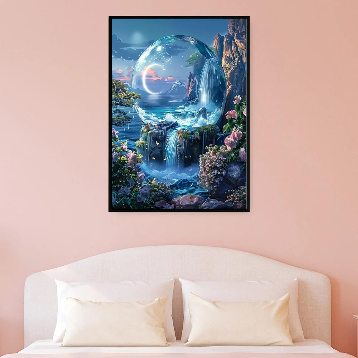 1tonine Fantasy Landscape Diamond Art Kits for Adults -5D DIY Full Round Diamond Painting Kits for Beginners-Diamond Dots Gem Arts and Crafts for Home Decor and Gifts 1tonine