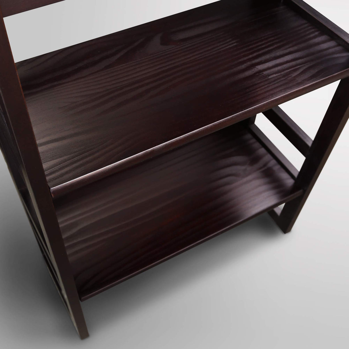 Casual Home 3-Shelf Folding Student Bookcase (20.75" Wide)-Espresso Casual Home