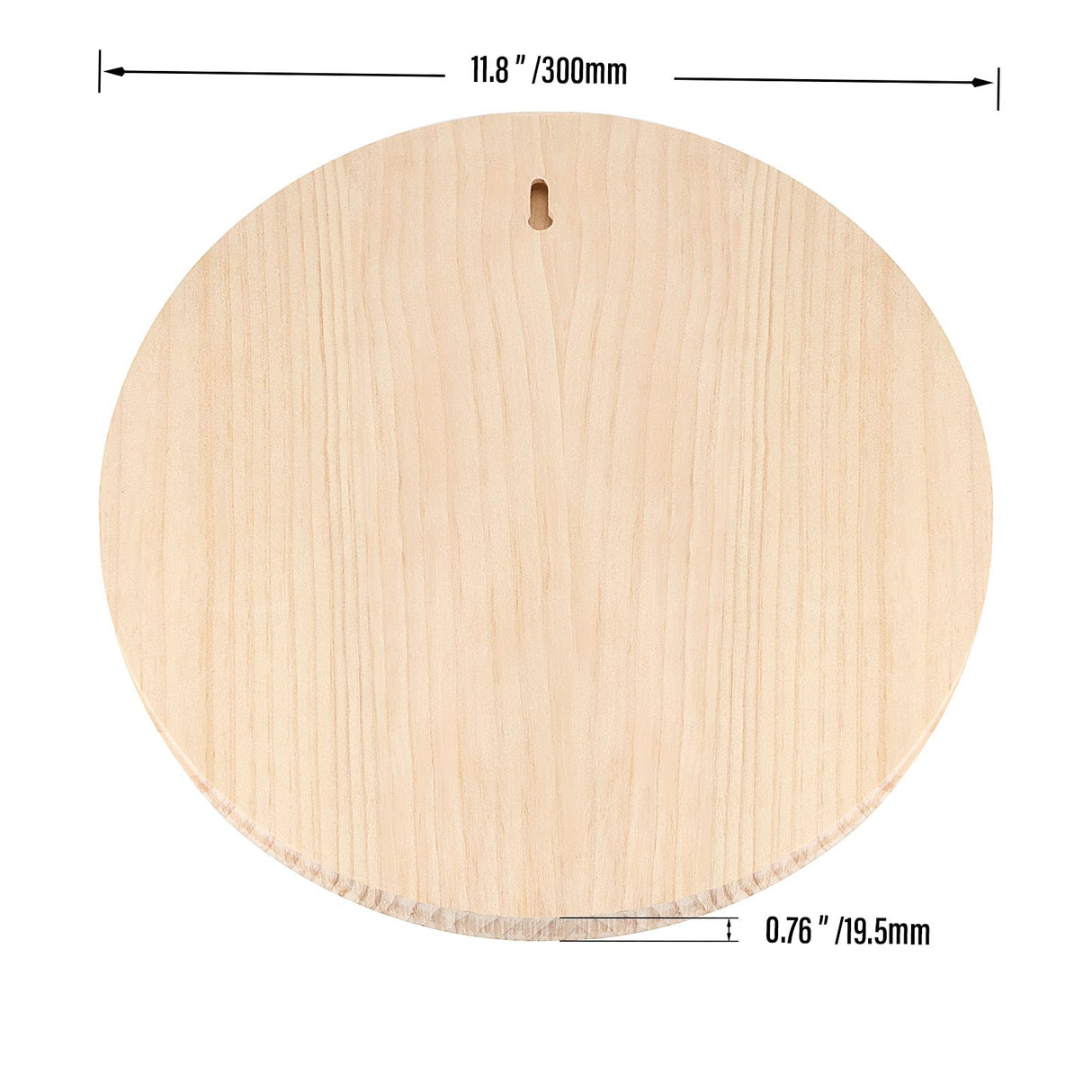 MUKLEI 4 Pack 12 Inch Round Wood Plaque, 3/4 Inch Thick Unfinished Wooden Circle Plaque Wooden Base for Craft Projects, Painting, Woodcarving, DIY Sign MUKLEI