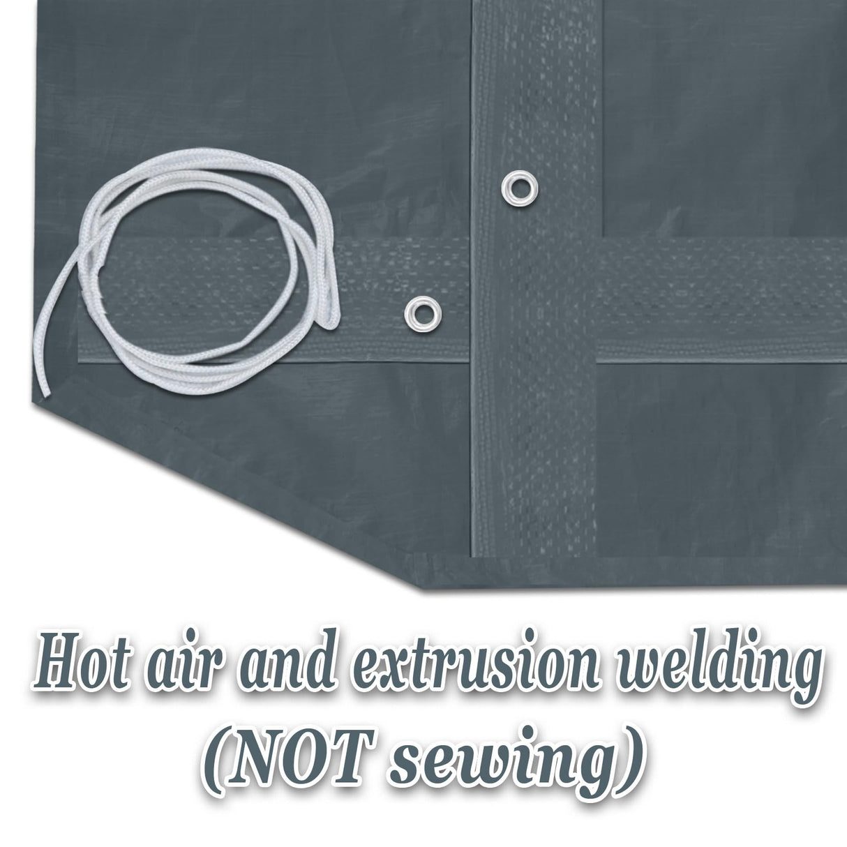 10' x 20' Upgraded Carport Canopy Top Replacement Cover for Car Garage Shelter Tent Party Tent with Ball Bungees 180g Heavy Duty Tarp (Only Cover, Frame is not Includ) (Grey, 10 x 20 ft) Strong Camel