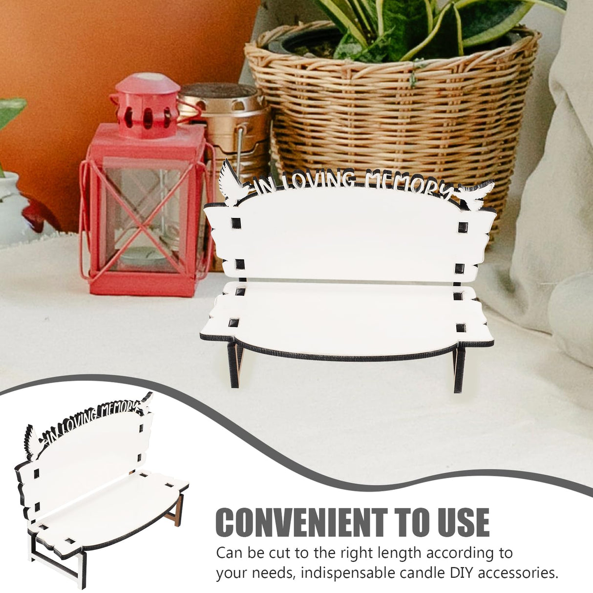 Tofficu White Embryo Chair Heat Transfer Memory Bench Diy Photo Frame Sublimation Blank Heat Press Blanks Table Decorations for Dining Table Heat Transfer Blank Wood Christmas Billet Tofficu