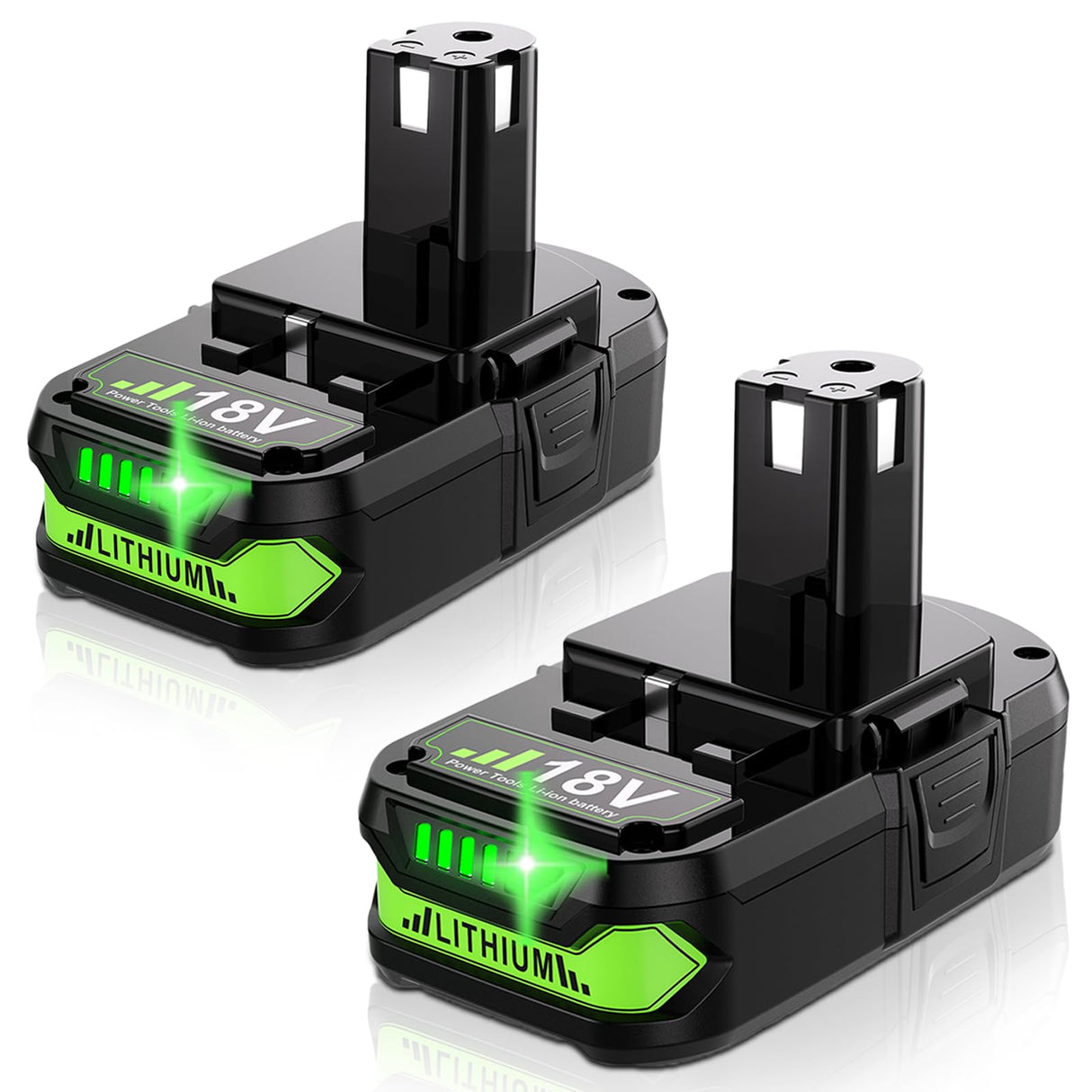 NEW Upgraded 3.5Ah 18V Battery for Ryobi 18V Battery Lithium-ion Battery for Ryobi 18V ONEPLUS Battery P102 P108 P189 P190 P197 P100 P107 for 18V Ryobi Battery Replacement Cordless Tool Battery 2PACK Bonadget