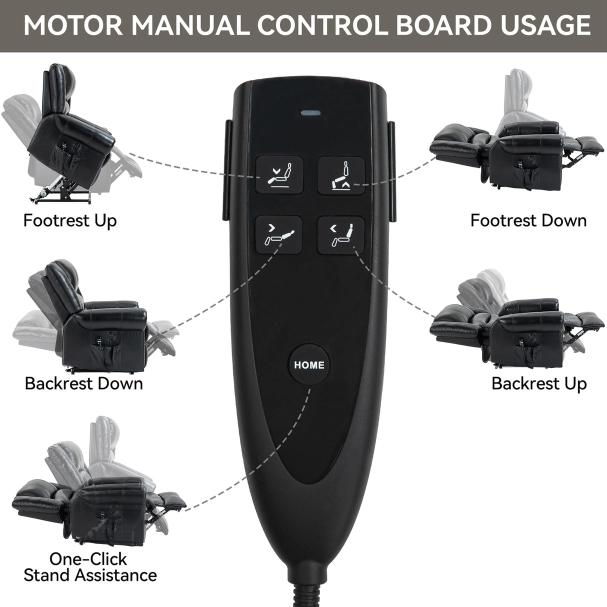 Dual Motor Power Lift Chair, Lay Flat Recliner Chair, Electric Recliner with Massage and Heat for Elderly, Remote Control, Infinite Position, Standing Assistance, USB Ports (Black, Genuine Leather) Trustyue