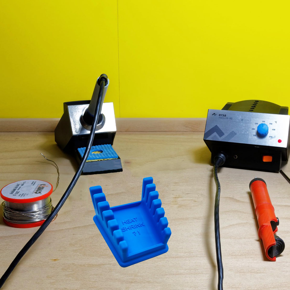 ZYRELYNX Upgraded Silicone Soldering Stand, Helping Hands Soldering Station, Soldering Wire Holder with 6 Slots - Third Hand Soldering Iron Stand for 32AWG to 12AWG Wires(Only Stand), Blue, 1 Pcs ZYRELYNX