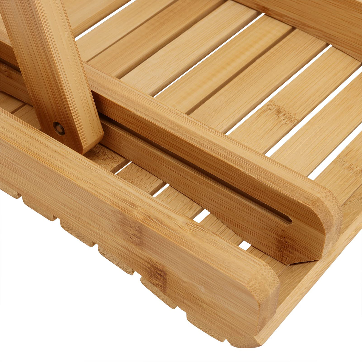 SINJEUN 2 Pack 12 Inch Natural Bamboo Folding Step Stool Bench for Bathroom, Spa, Sauna, Wooden Seat, Shower Bench Stool, Easy Assembled SINJEUN