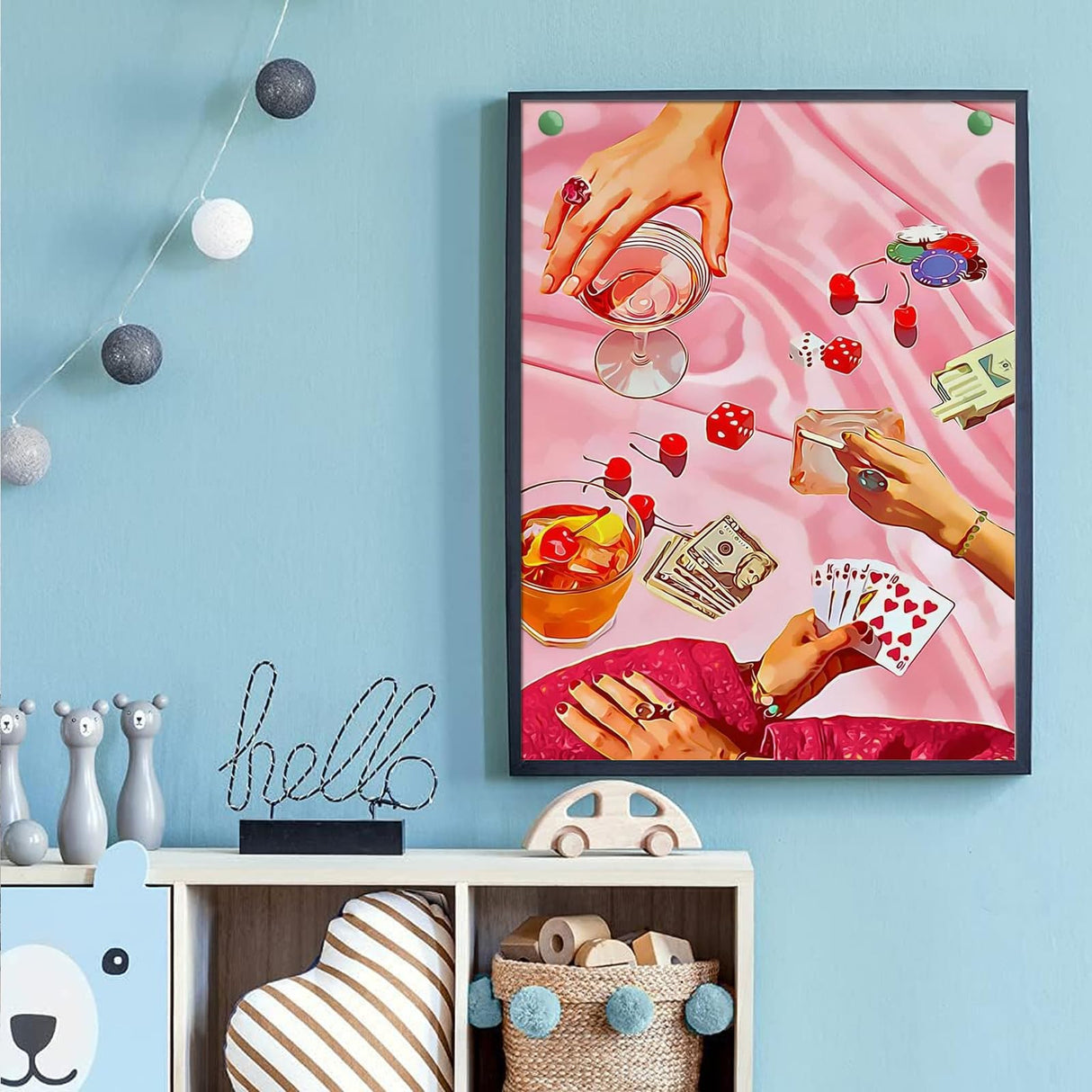 KICHANG Pink Diamond Art Kits for Adults Beginner,DIY Modern Diamond Painting 5D Round Full Drill Diamond Dots Gem Art Crafts with Tools,Funny Crafts for Home Wall Decor&Gift-12x16in KICHANG