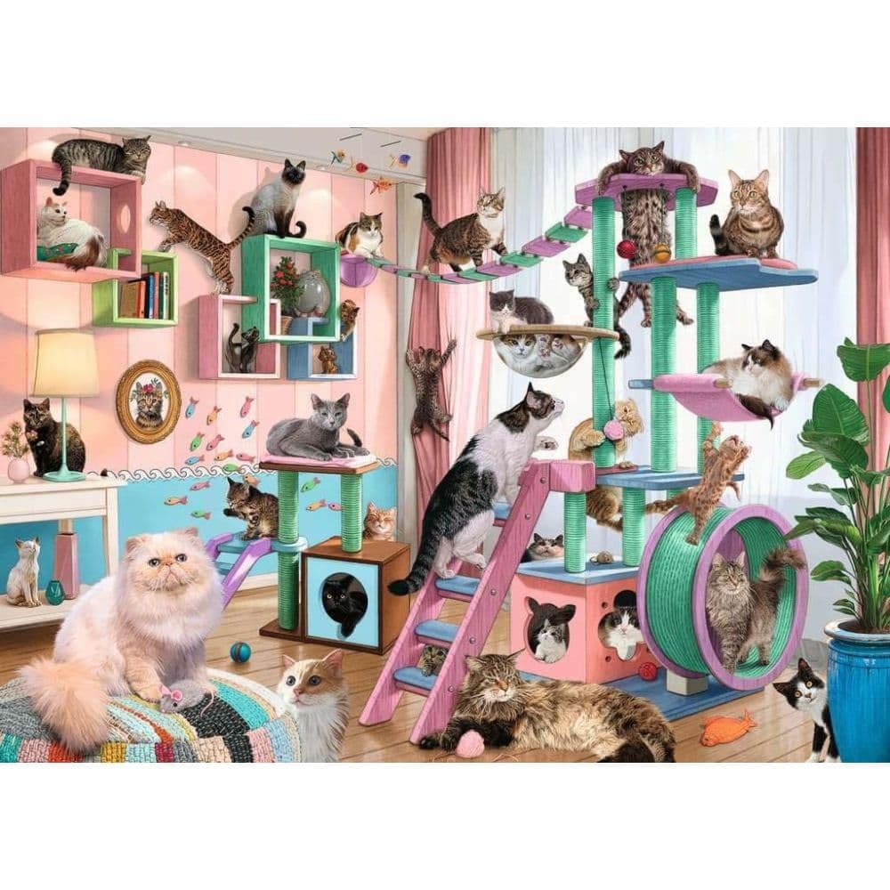 Ravensburger Cat Tree Heaven 1000 Piece Jigsaw Puzzle for Adults - 12000875 - Handcrafted Tooling, Made in Germany, Every Piece Fits Together Perfectly Ravensburger