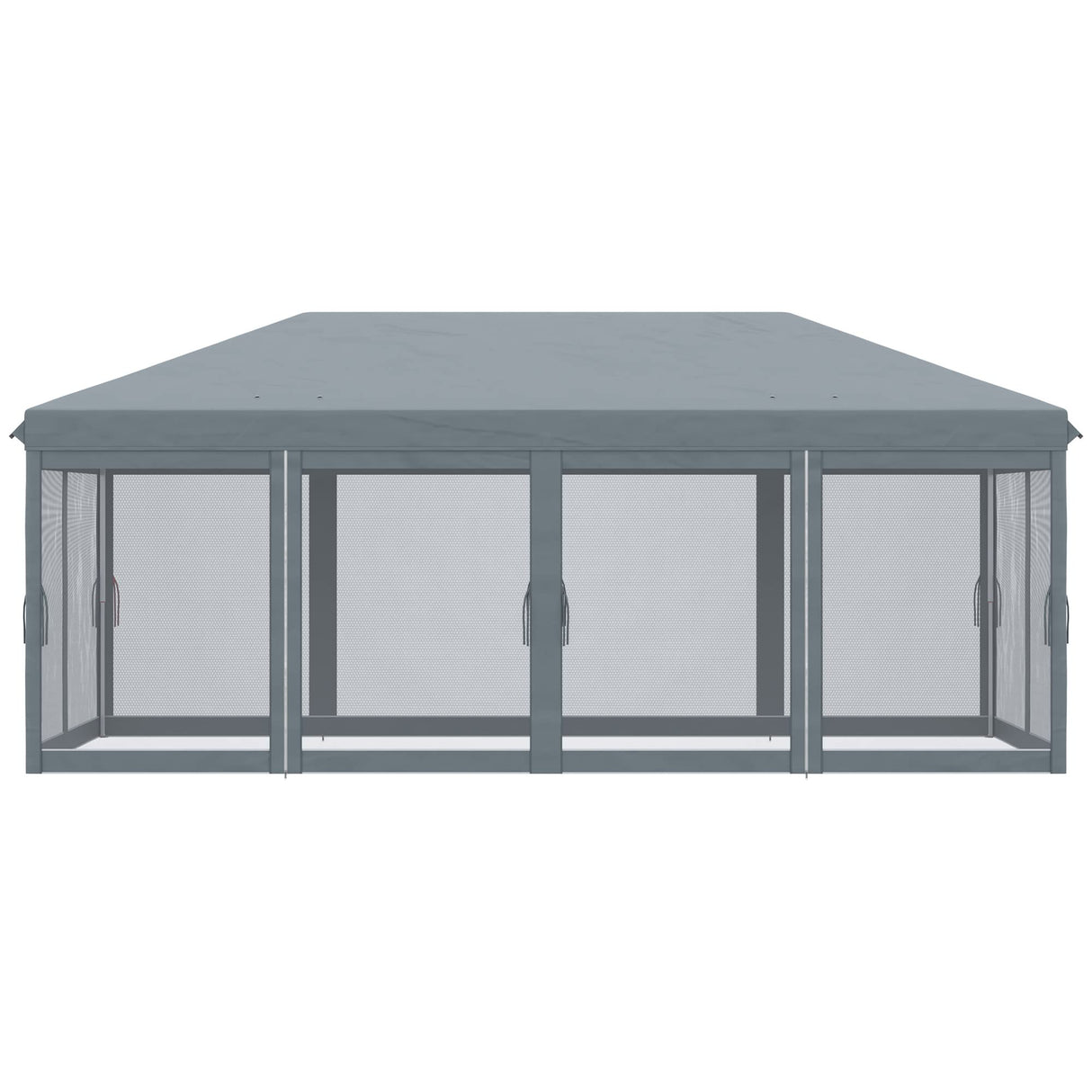 Outsunny 10' x 20' Pop Up Canopy Tent with Netting, Heavy Duty Instant Sun Shelter, Large Tents for Parties with Carry Bag for Outdoor, Garden, Patio, Gray Outsunny