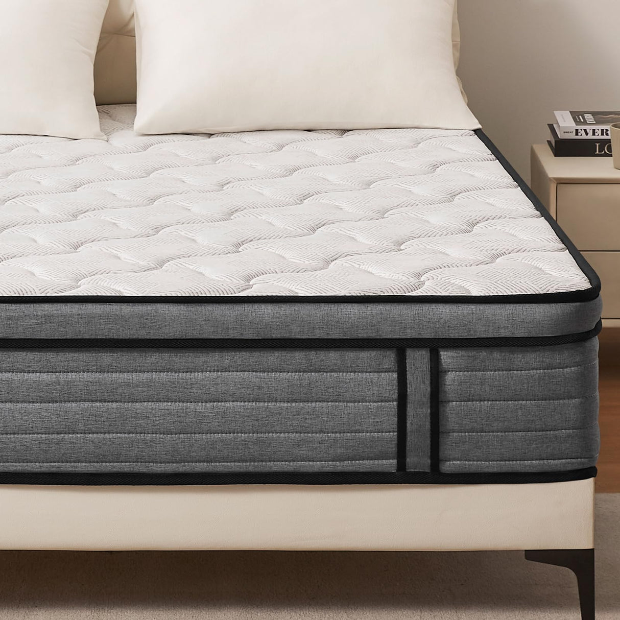 Queen Mattress 12 inch Hybrid Mattress Queen Size - Individual Pocket Box Spring Memory Foam Mattress in a Box for Bed - Medium Firm Feel Back Support Mattress for Pressure Relief with CertiPUR-US VKT