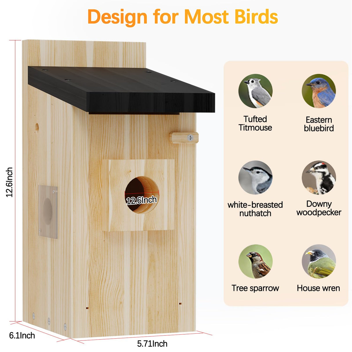 Smart Bird House with 5MP HD Camera, Solar-Powered & Night Vision - IP66 Weatherproof, App-Controlled Bird Watching for Bird Enthusiasts EYRIZON