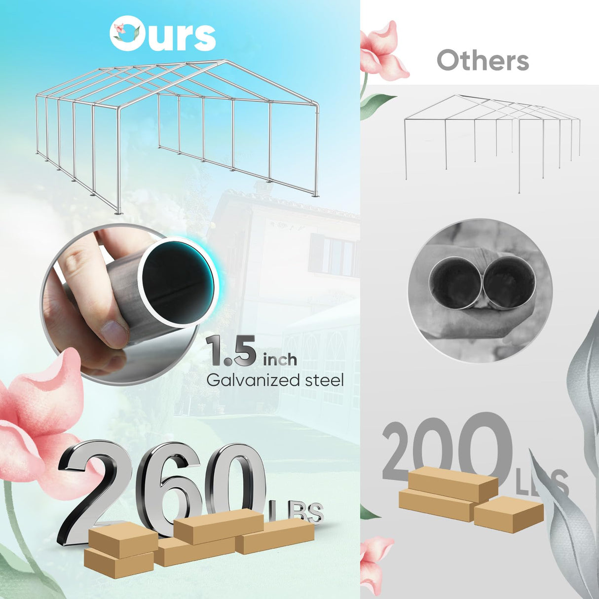 Quictent 16x32ft Party Tent Heavy Duty Outdoor Gazebo White Wedding Tent Canopy Event Shelter Carport with Removable Sidewalls & 4 Carry Bags Quictent