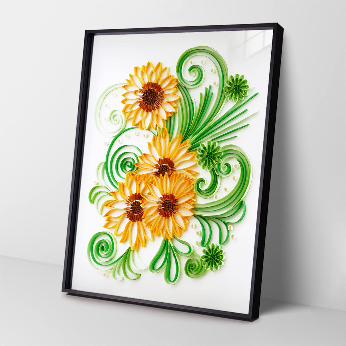 Uniquilling Quilling Paper Quilling Kit for Adults Beginner Handmade for DIY Paper Filigree Painting Kits, 16 * 20in Sunflower, Best Gift for Kids Family Friends, Home Room Wall Art Decor (Basic) Uniquilling