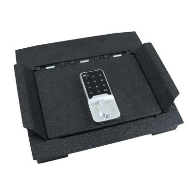 KEREN Center Console Gun Safe - Console Gun Vault Compatible with Ford F250 Super Duty 2023-2025, High Security Armrest Lock Box with Electronic Keypad Lock