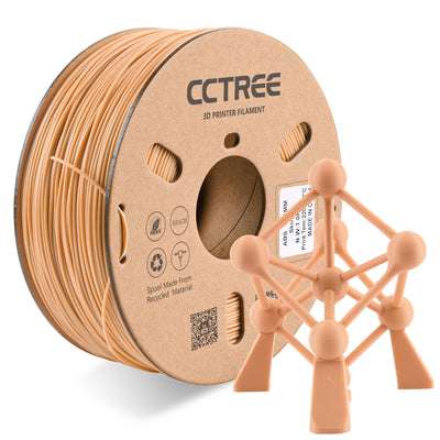 CCTREE ABS Filament 1.75mm, 1kg Spool, Dimensional Accuracy ±0.03mm, ABS+ 3D Printer Filament Plus, High Strength & Heat Resistance 3D Printing Filament, Skin