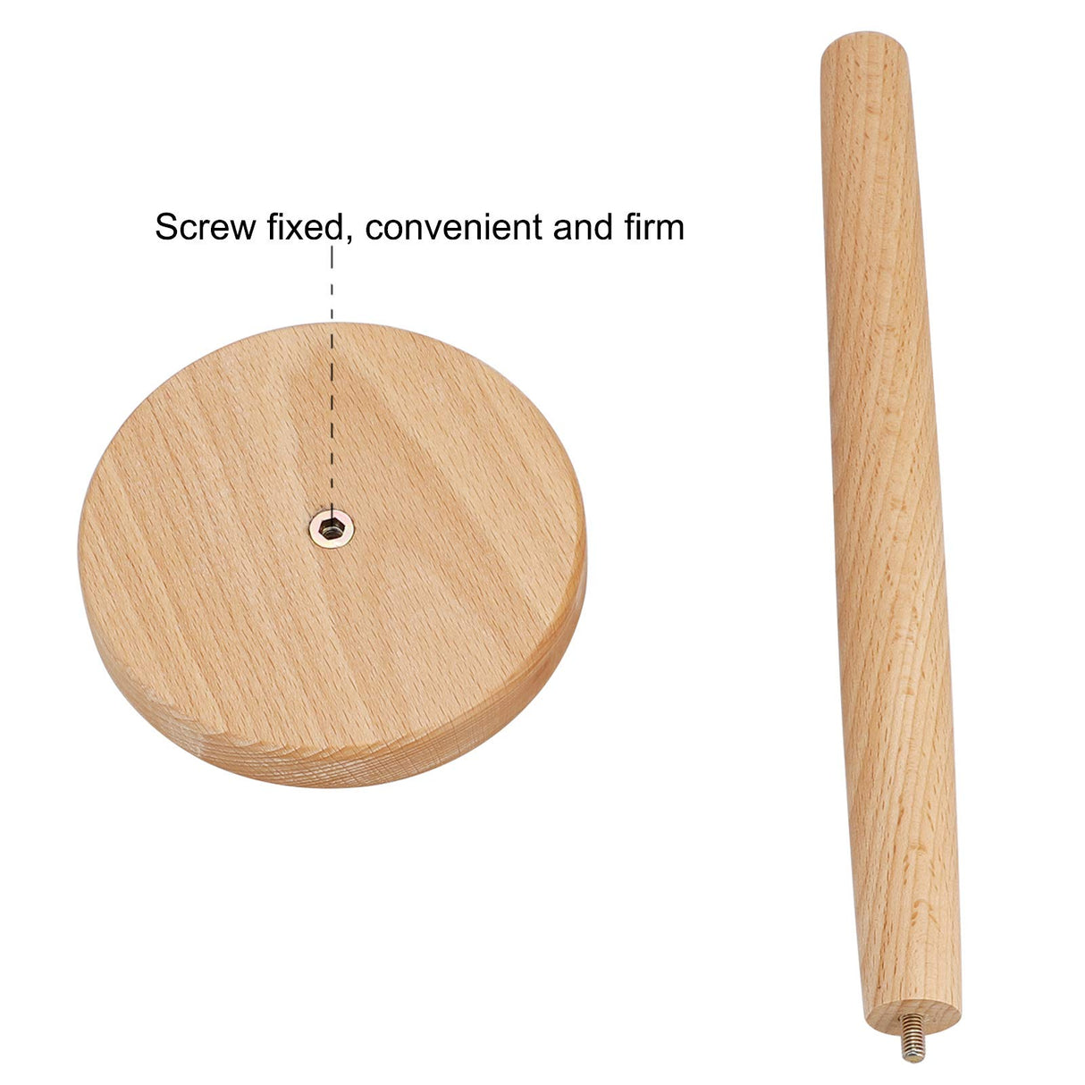 Bamboo Paper Towel Holder,DNIEBW Kitchen Paper Holder Countertop Stand up Towels Roll Stand Organizer Simply Standing Countertop Wooden Paper Fits Standard Roll Holder for Cabinet (Round Bottom) DNIEBW