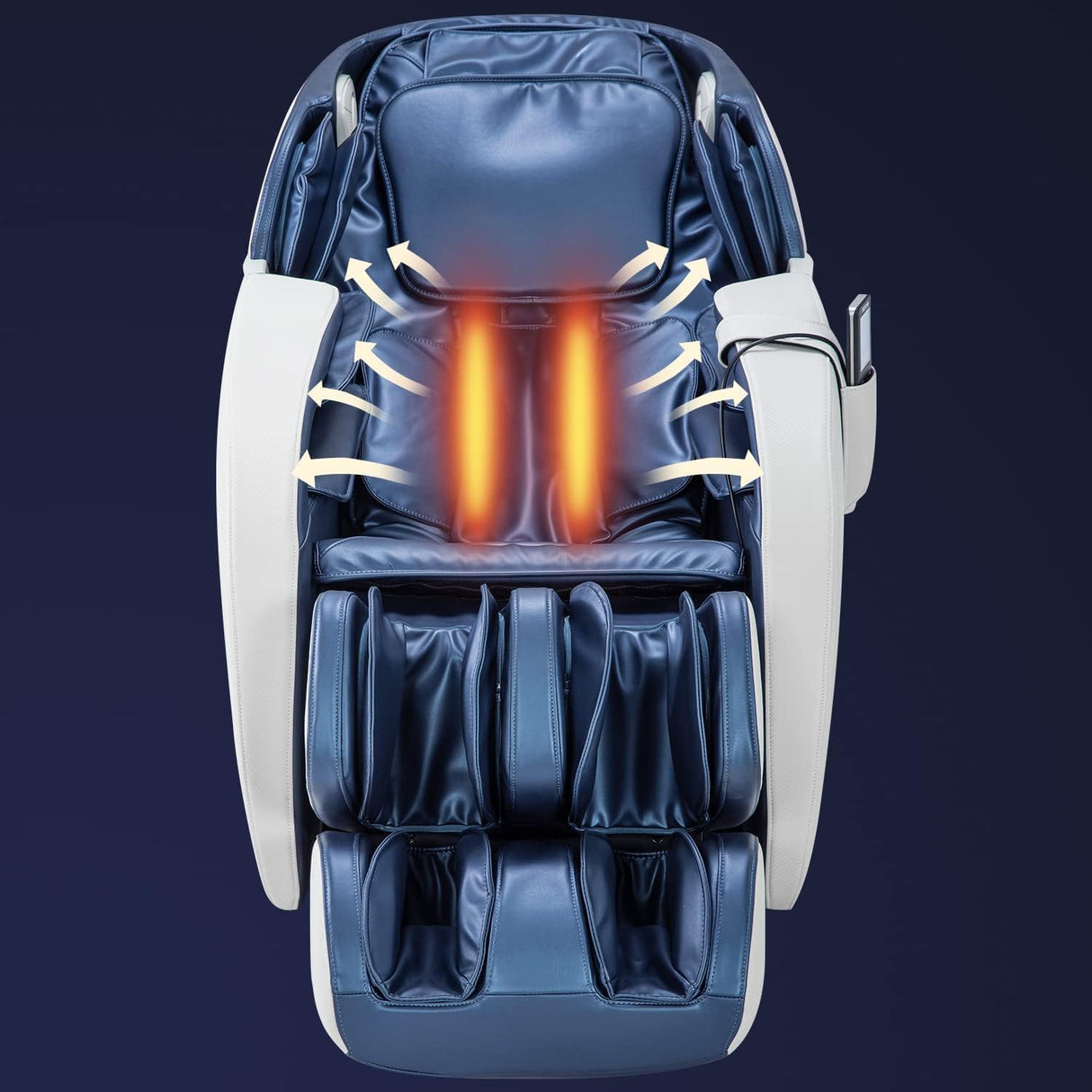 iRest SL Track Massage Chair Recliner, Full Body Massage Chair, Zero Gravity, Bluetooth Speaker, Airbags, Heating, Extendable Footrest and Foot Massage (Blue) iRest