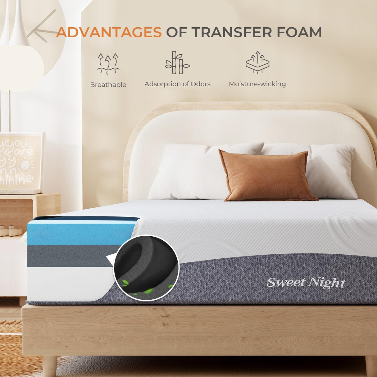 Sweetnight Twin Mattress, 12 Inch Cooling Gel Memory Foam Mattress for Comfy Sleep & Pressure Relief, Plush Foam Mattress with Motion Isolation, Mattress in a Box, Luna, Gray+White Sweetnight