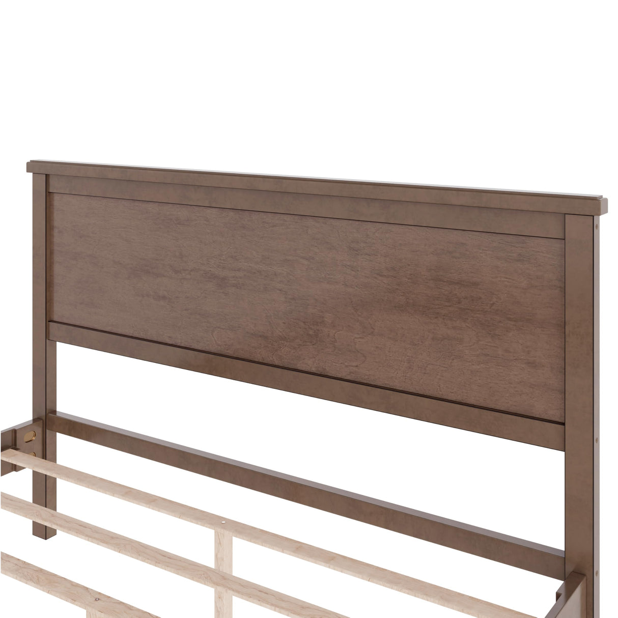 Merax Queen Size Wooden Bed Frame, Mid Century Modern Platform Bed with Tall Headboard and Footboard, Solid Wood Slats Support, No Box Spring Needed, Easy Assembly, Brown Merax