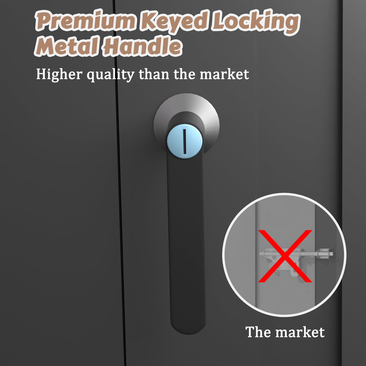 MUPATER 6 x 10 ft Outdoor Storage Shed,Galvanized Metal Shed Storage House with Lockable Door and Vents for Garden,Patio, Backyard, Grey MUPATER