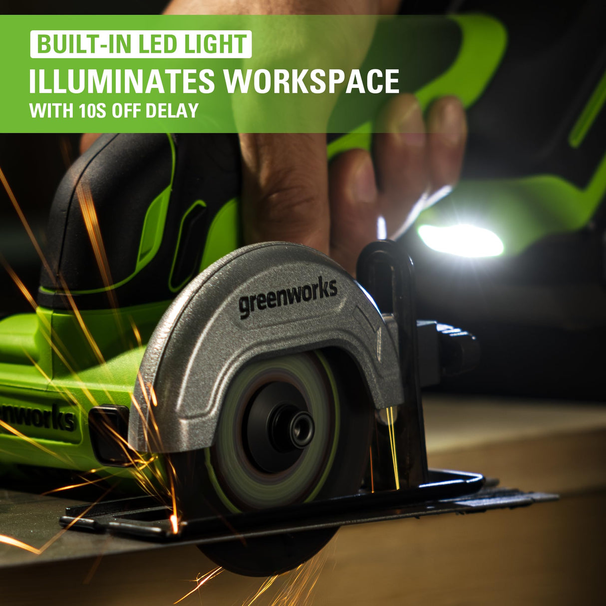 Greenworks 24V Brushless Cordless Compact Cut-Off Tool Bare Tool, With Extra 3 in. Cut-Off Wheels (3-Pack) Greenworks