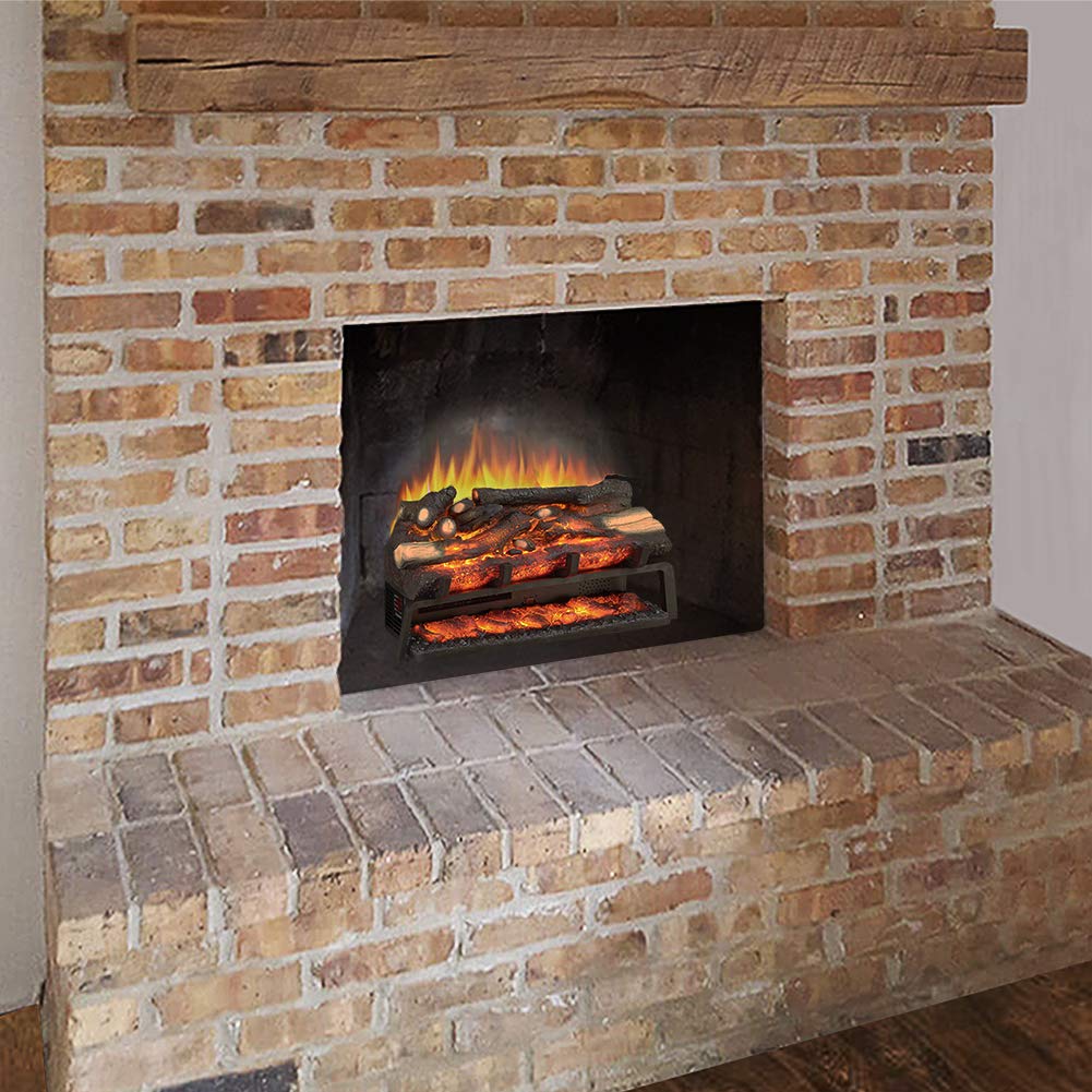LegendFlame 23" W Free Standing Electric Fireplace Log Set (EF290), Fireplace Insert, Heater 750W/1500W, Crackling Sound, Remote Control Legend Flame