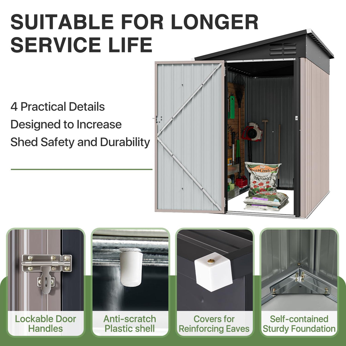 Jolydale 6' X 4' Lean to Storage Shed Jolydale