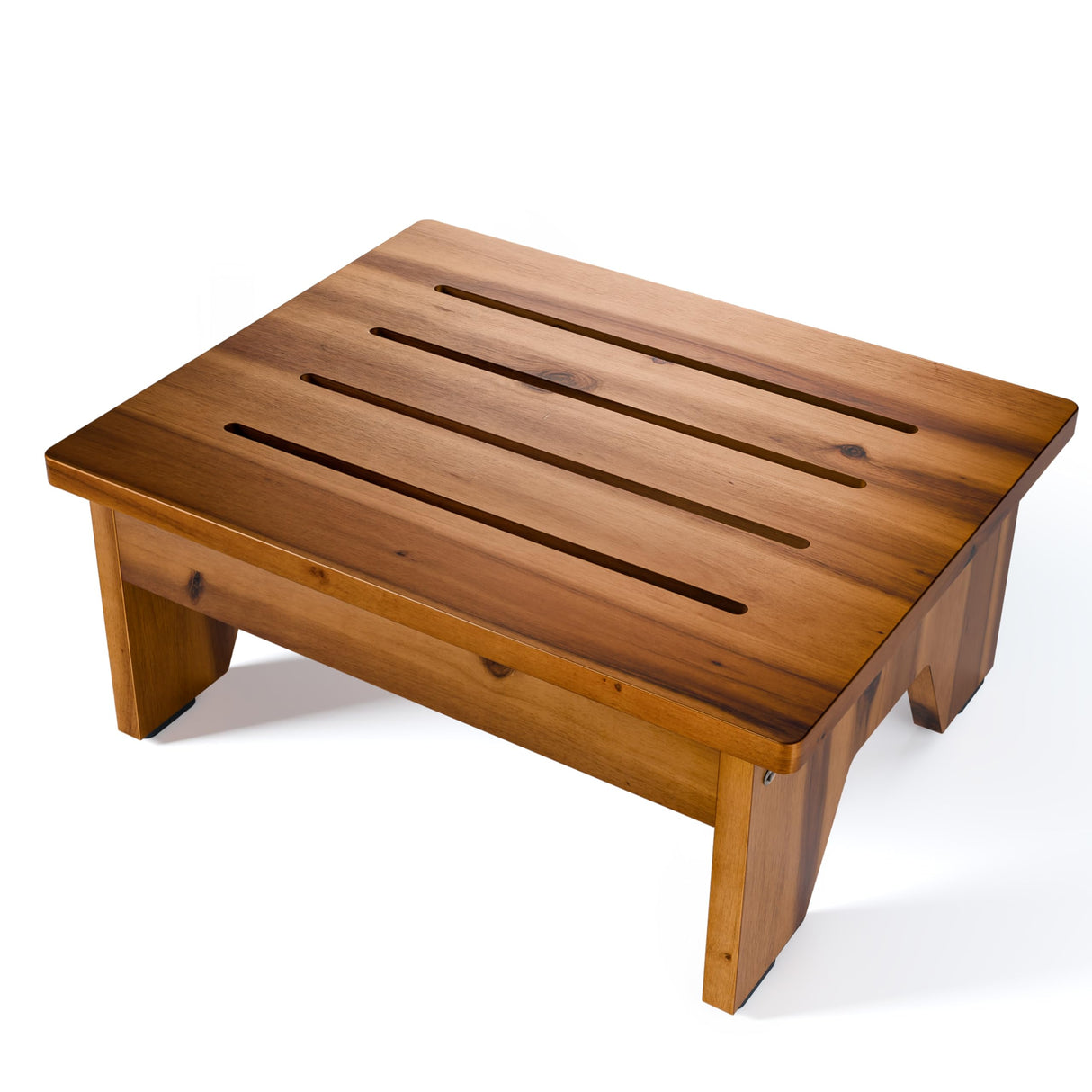 Holana 6" Acacia Wood One Step Stool for Adults - 300 Lbs Wooden Step Stools Heavy Duty for High Bed Riser, Bathroom, Bedroom - Small Stepping Stool for Elderly, Seniors, Kids, Handicap Use Indoor HOLANA