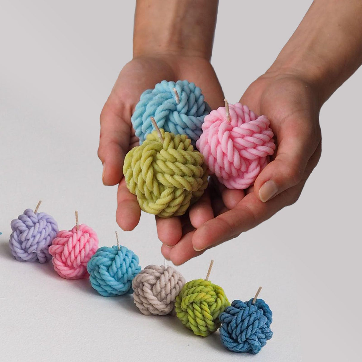 6pcs Silicone Candle Making Molds Kit Set, 3D Silicone Mold for Baking Desser, Soy Wax, Soap Geometric Pumpkin Shapes Yarn Ball Bubble Cube Molds DIY Scented Candle Giliger