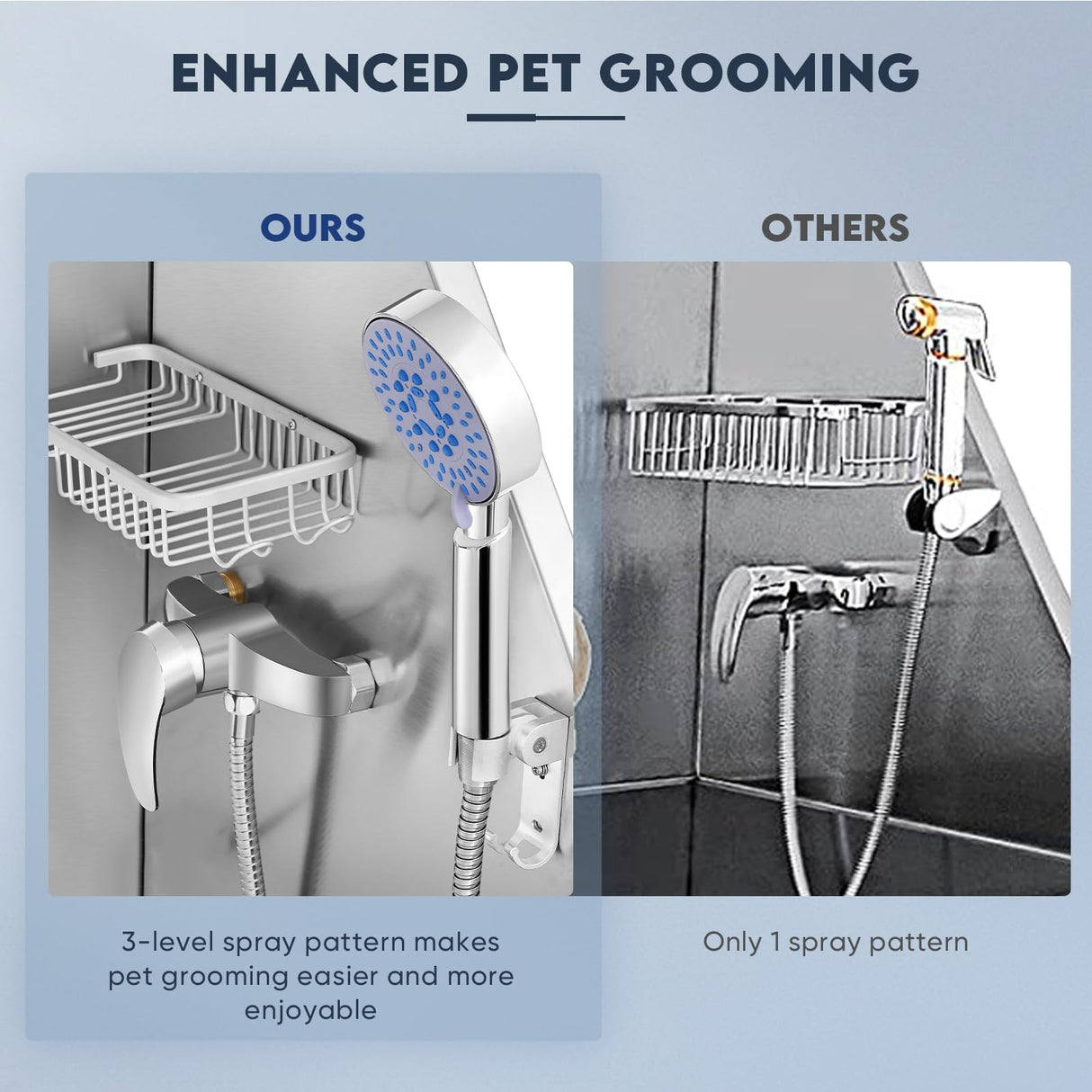 Yokrawpet 62" Pet Dog Bathing Station,Professional Stainless Steel Dog Grooming Tub,Pet Bathing Tub Dog Bathing Station with Faucet Walk-in Ramp Accessories,Commercial or Household use, (Extra Large) Yokrawpet