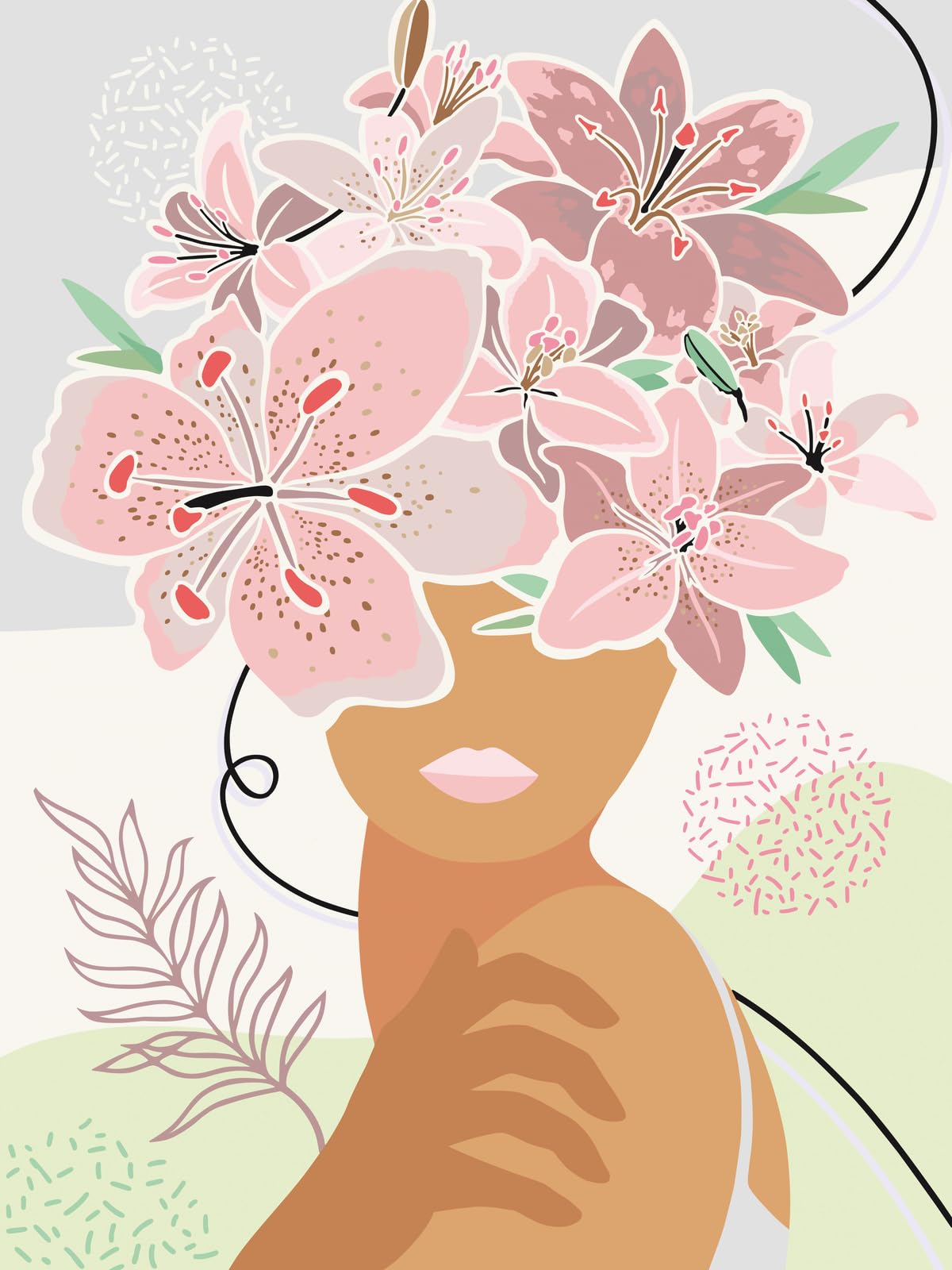 Ravensburger Flowers on My Mind Paint by Numbers Kit for Adults - 20275 - Painting Arts and Crafts for Ages 12 and Up Ravensburger