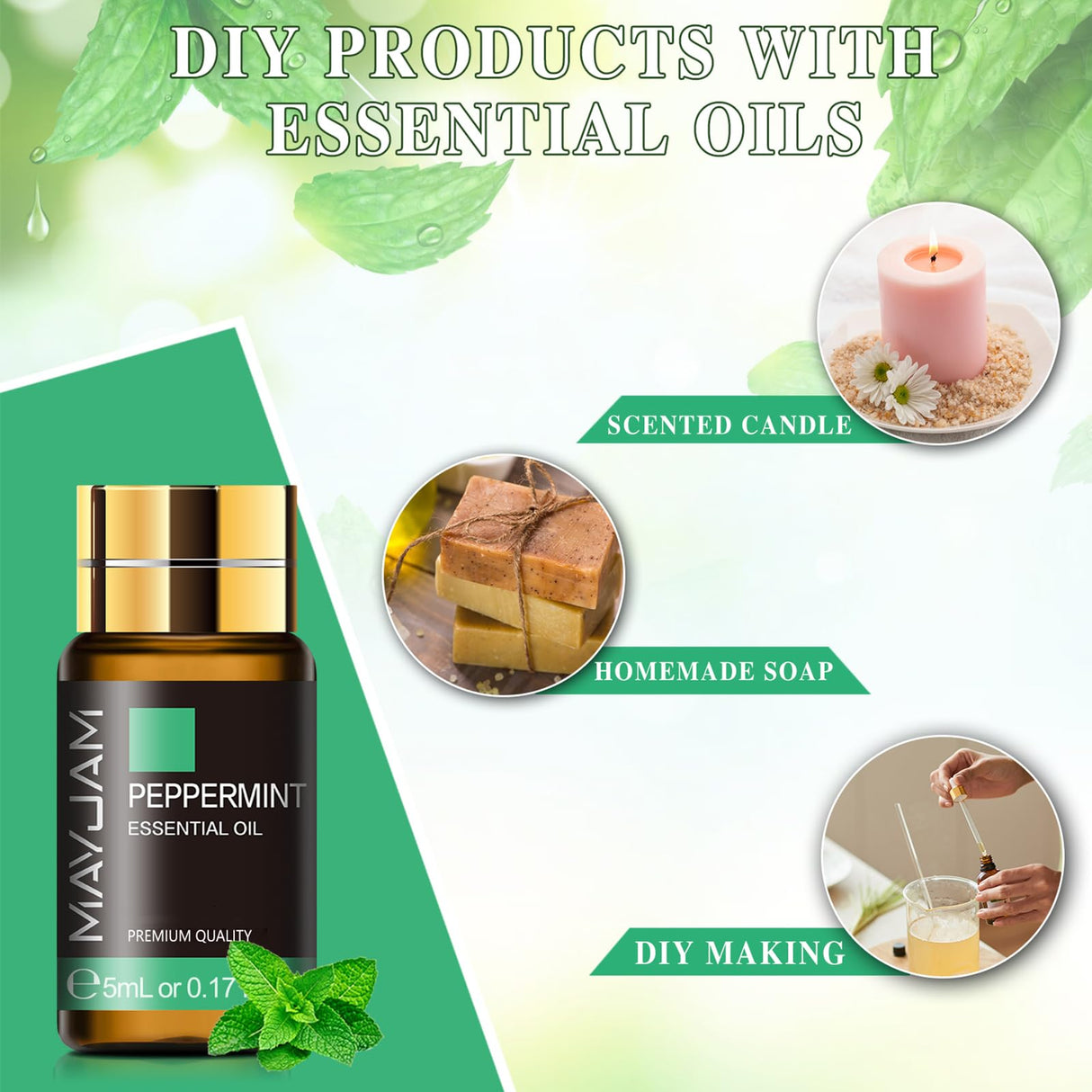 MAYJAM Essential Oil Set, 35PCS Premium Essential Oils Kit, 5ML Essential Oils Fragrance Oil Scent for DIY Candle and Soap Making MAYJAM