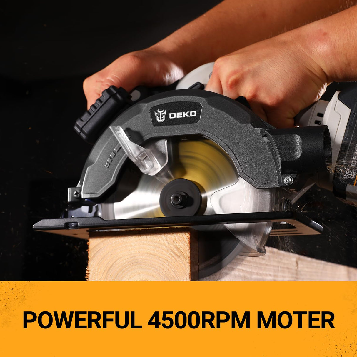 DEKOPRO 20V Cordless Circular Saw, 6-1/2-Inch Blade, 4500 RPM Circular Saw Cordless DEKOPRO