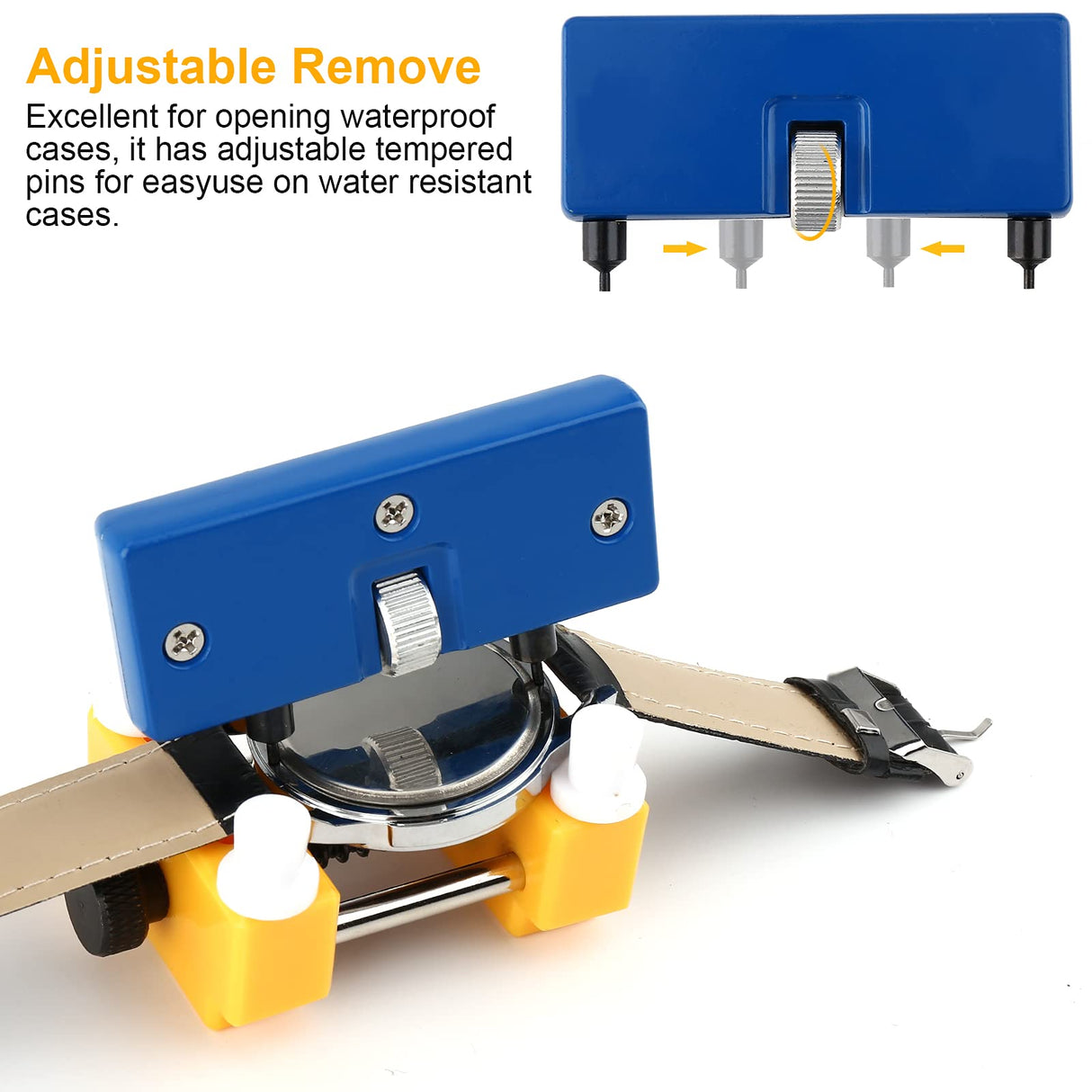 UUBAAR Watch Battery Replacement Kit - 9 PCS Professional Tool Set with Adjustable Case Opener, Back Remover, Holder & Precision Tools UUBAAR