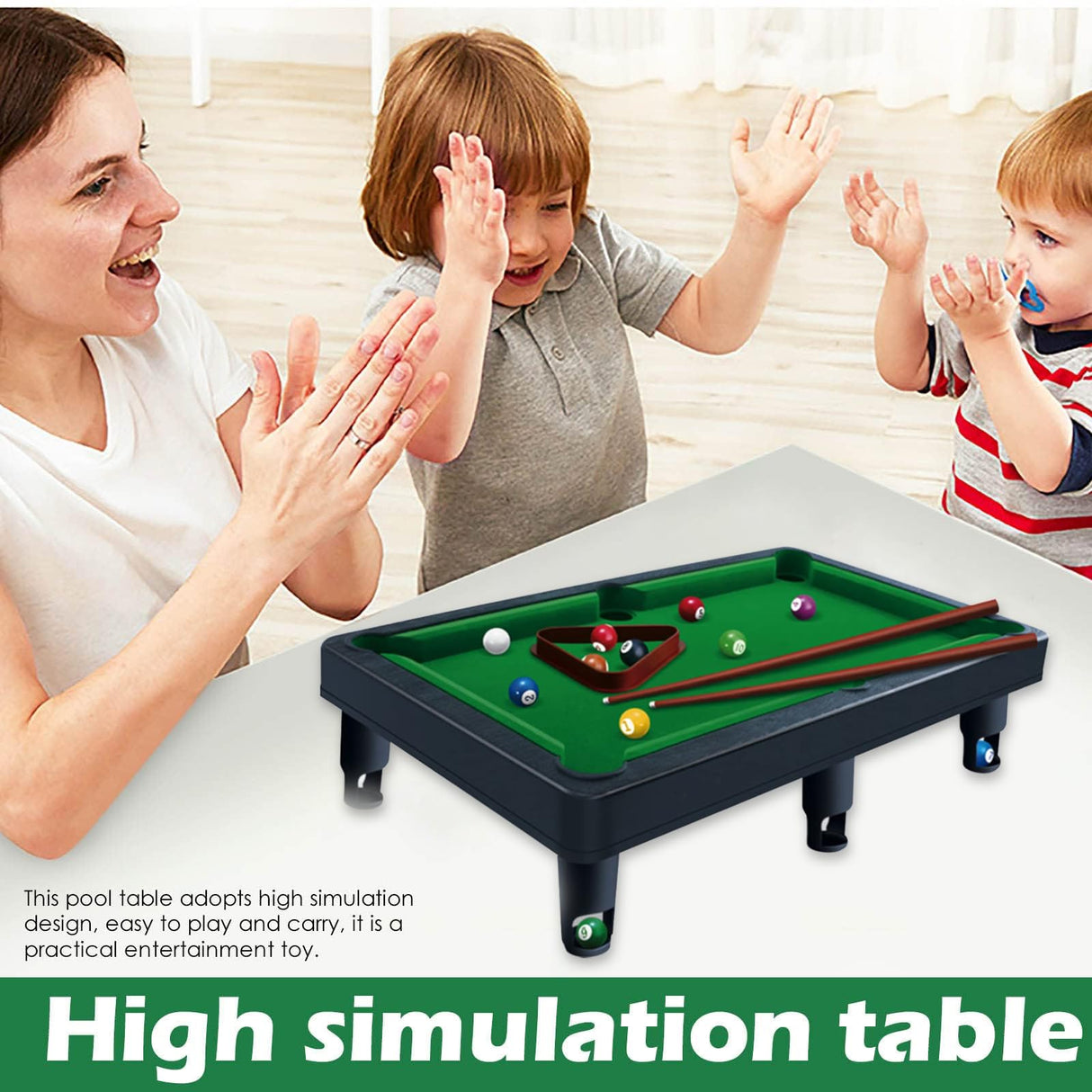 Mini Pool Table Game, Cat Billiard Table, Including Game Ball, Mother Ball, Tripod, etc., Portable Pool Set, Suitable for Family Parent-Child Games, The Best Gift for Pet Cats (A) FUOOO