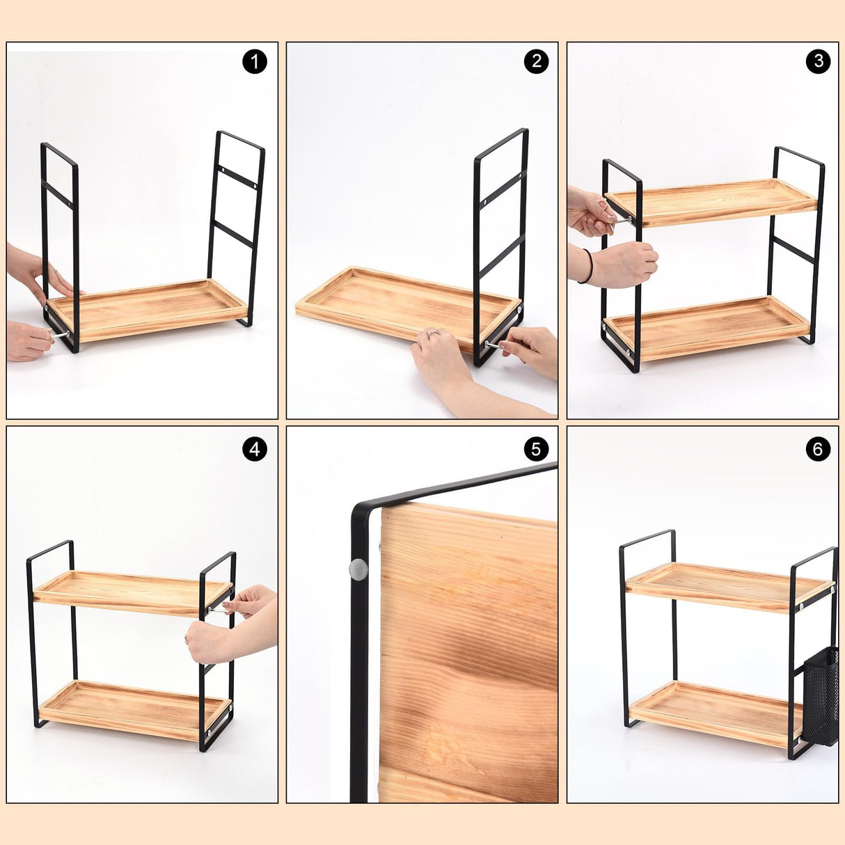 LEMIKKLE Bathroom Counter Organizer with Basket, Bathroom Organizers and Storage,Skincare Organizers for Vanity,Storage Organizers for Bathroom, Kitchen, Dresser LEMIKKLE