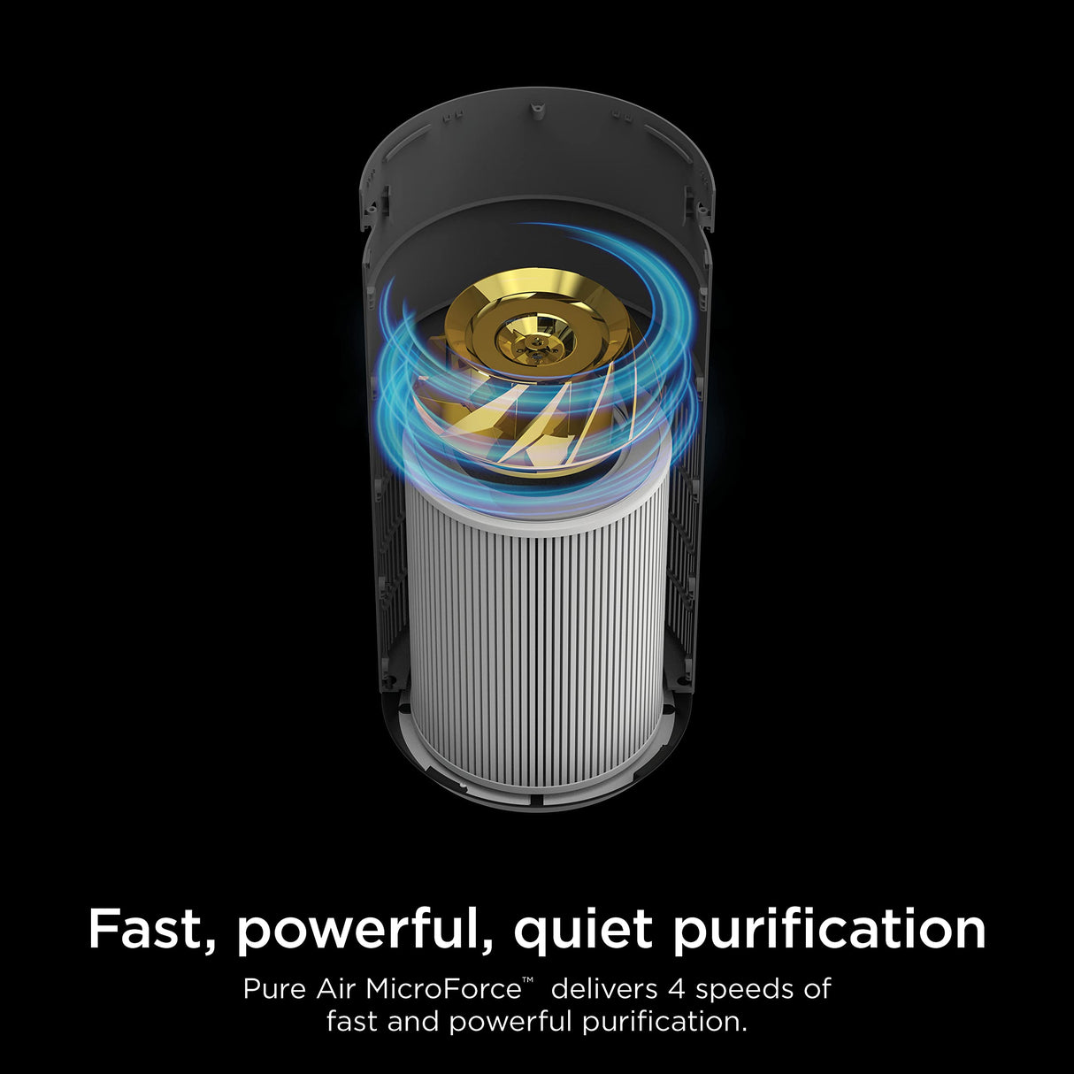 Shark Air Purifier for Home Large Room, Clean Sense Technology, HEPA Air Filter, 1000 Sq Ft, Kitchen, Filters Smoke, Captures 99.98% of Particles, Pet Dander, Pollutants, Dust, Allergens, HP201 Shark