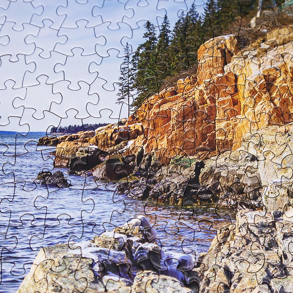BEDUKE Jigsaw Puzzles for Adults 1000 Pieces Acadia National Park 1000 Piece Puzzle Age 14+ Thick Sturdy Cardboard Precise Interlocking Family Game BEDUKE